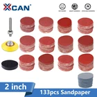 НАБОР ДИСКОВ XCAN из наждачной бумаги, 133 шт., 2-дюймовое полировальное колесо с абразивной полировочной пластиной для роторного шлифовального инструмента, шлифовальная бумага