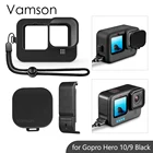 Vamson для GoPro Hero 10 9 Black аксессуары откидной аккумулятор боковая крышка съемная крышка батарейного отсека с силиконовым чехлом для GoPro 10