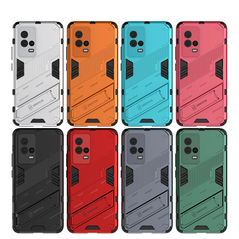 For vivo iQOO 8 Case Forvivo iQOO 8 Cover Armor Silicone Invisible Holder Hard PC Protective Cover For vivo iQOO 8 Pro Case