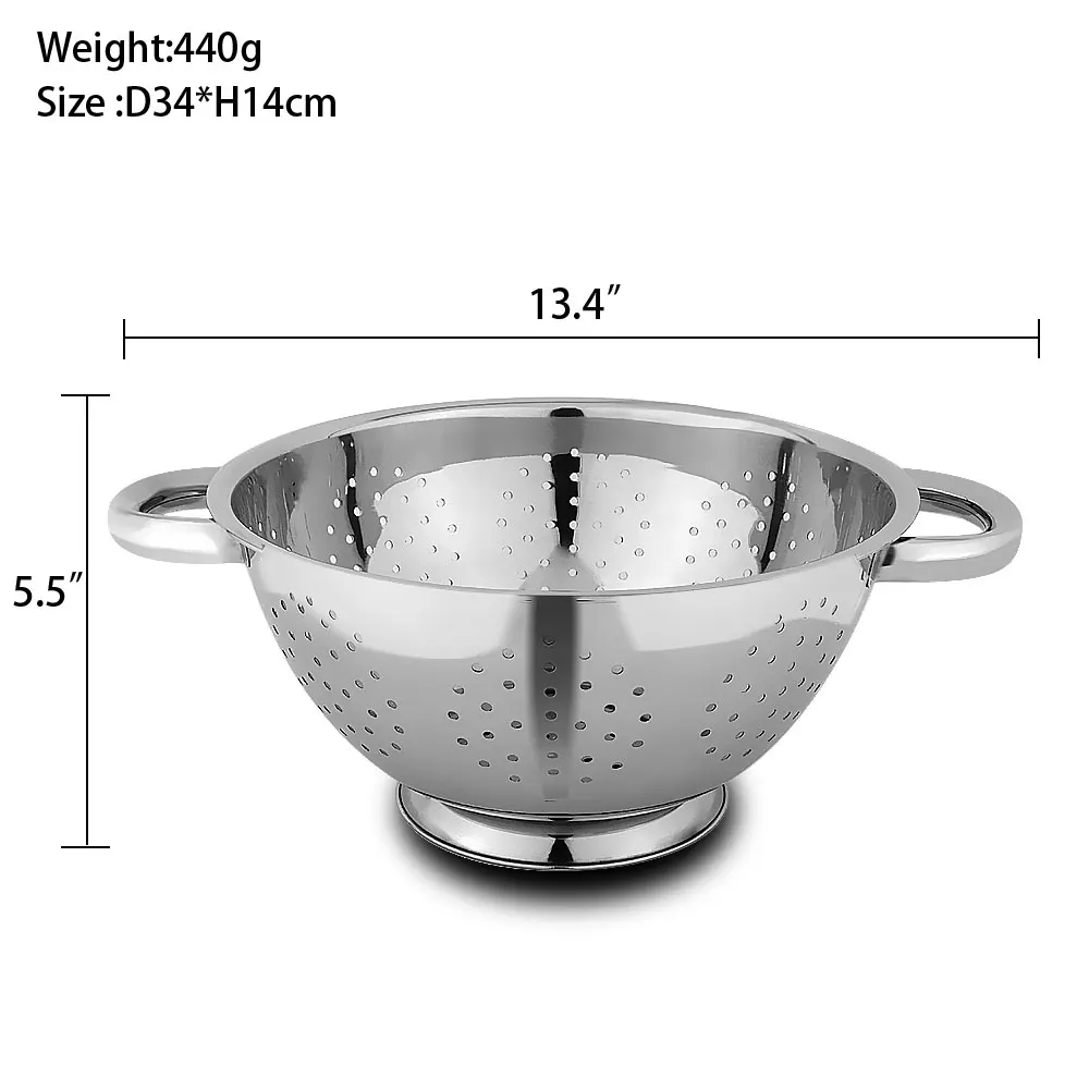 Корзина для фруктов из нержавеющей стали с основанием двойной ушной водой
