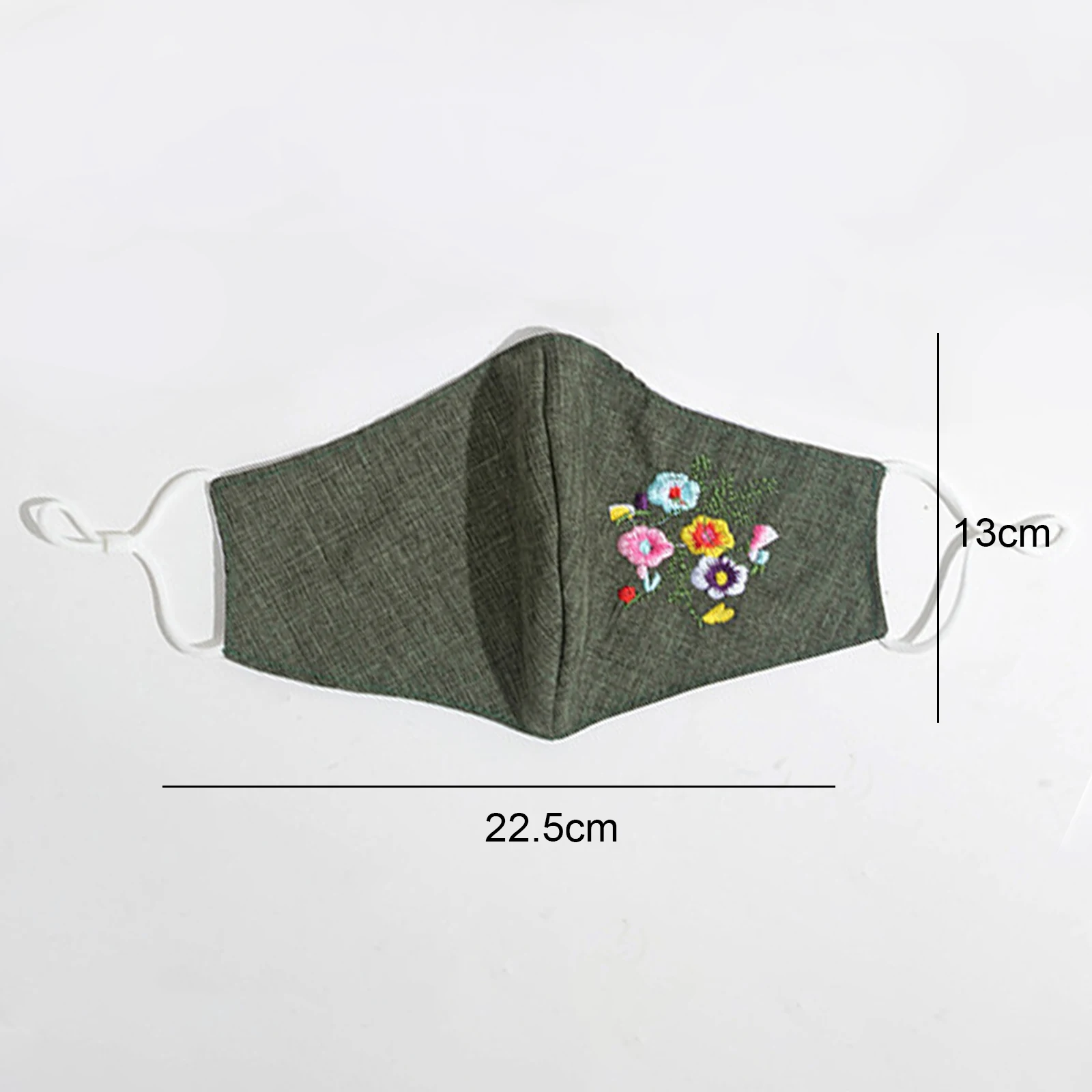 

Classic Embroidered Adult Mouth Masks Double Layer Breathable Dust-proof Fashion Cotton Face Masks Washable Adjustable Masks