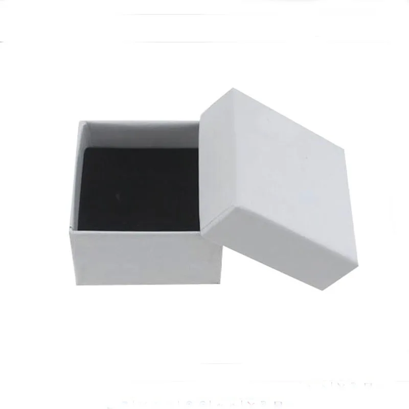 5x5x3 см, 400 шт./лот, Белая Квадратная Коробка-органайзер для украшений, обручальное кольцо для сережек, подарочные коробки