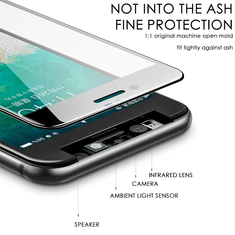 30D защитное стекло с закругленными краями для iPhone 7 8 6 6s Plus, закаленное защитное стекло для iPhone 11 Pro XR X XS Max