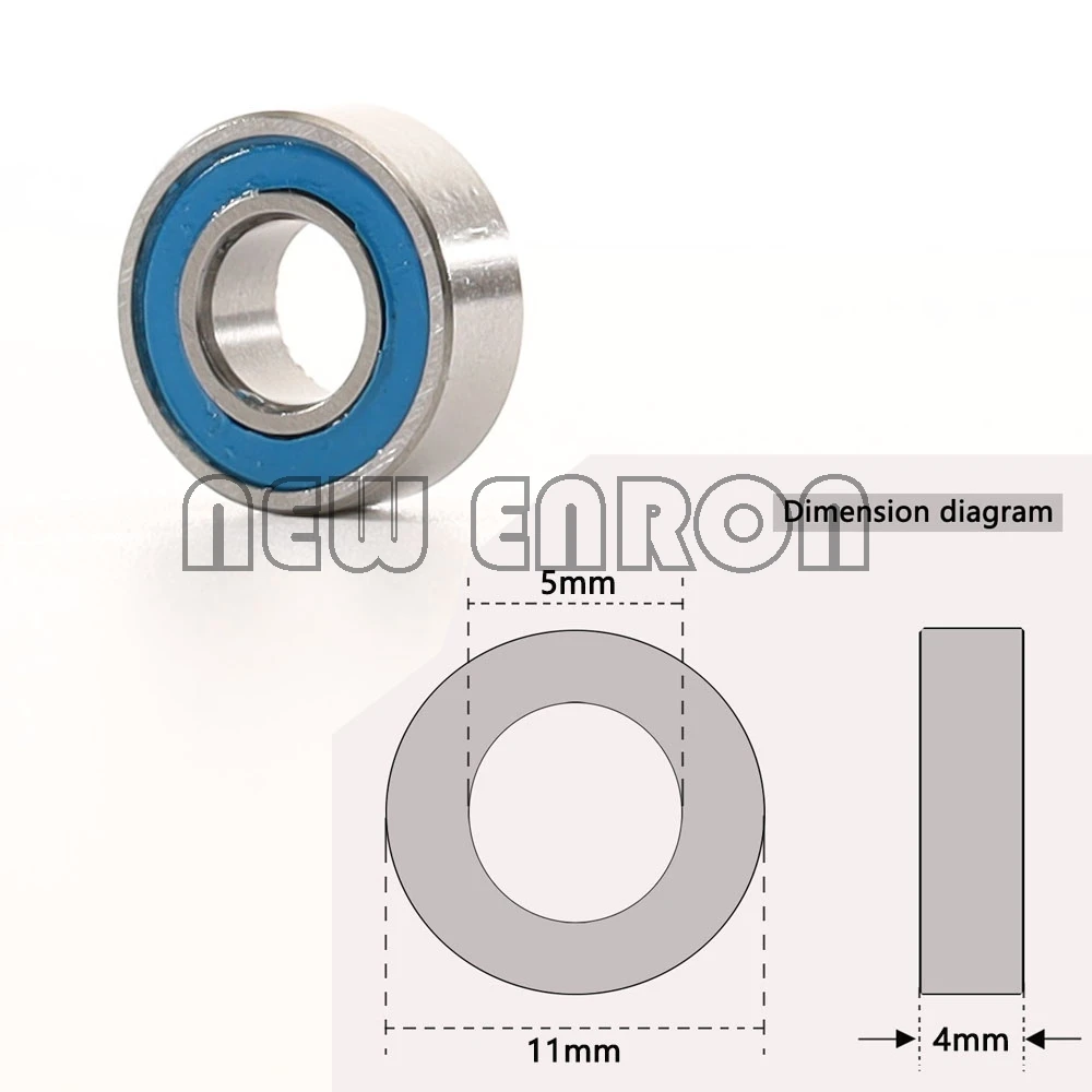 Новый шариковый подшипник ENRON из хромированной стали метрический синий каучук