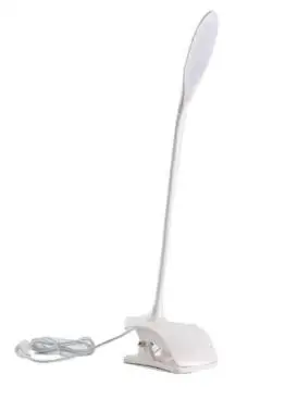 USB Led Настольная лампа с зажимом лампа настольная Гибкая защита глаз 14 светодиодов для прикроватной книги для чтения учебы офиса работы ребенка ночник - Цвет корпуса: Белый