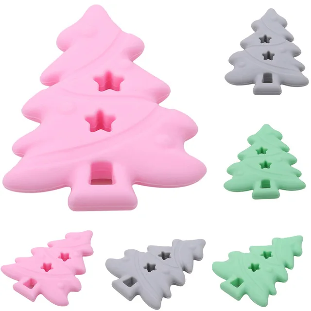 Силиконовое кольцо прорезыватель для зубов в виде рождественской елки|Детские