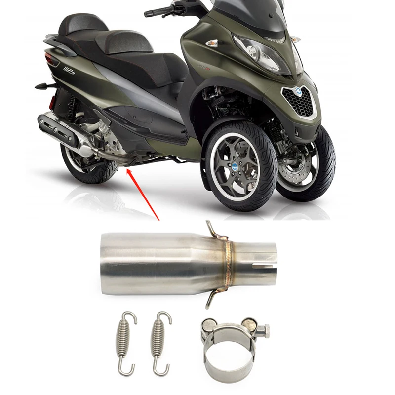 Глушитель выхлопной трубы для мотоцикла среднее звено Piaggio BEVERLY300 MP3 2009 2016
