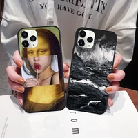 hot art oil painting phone case for iphone 11 12 13 pro xs max mini xr x 7 8 6plus se soft silicone mobile phone case
