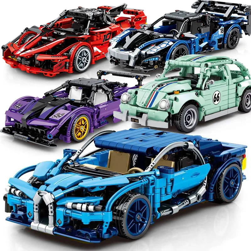 

High-tech City Speed Champions Mechanical Racing Car Model Building Blocks Technical Expert Supercar DIY Bricks Toys Xmas Gifts