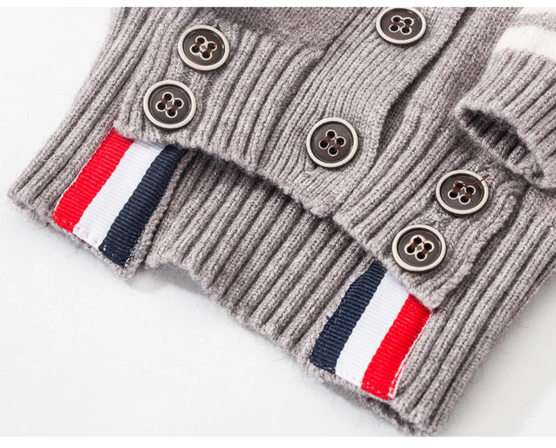 Осенне-зимняя одежда для собак полосатый вязаный свитер хорошая собака куртка