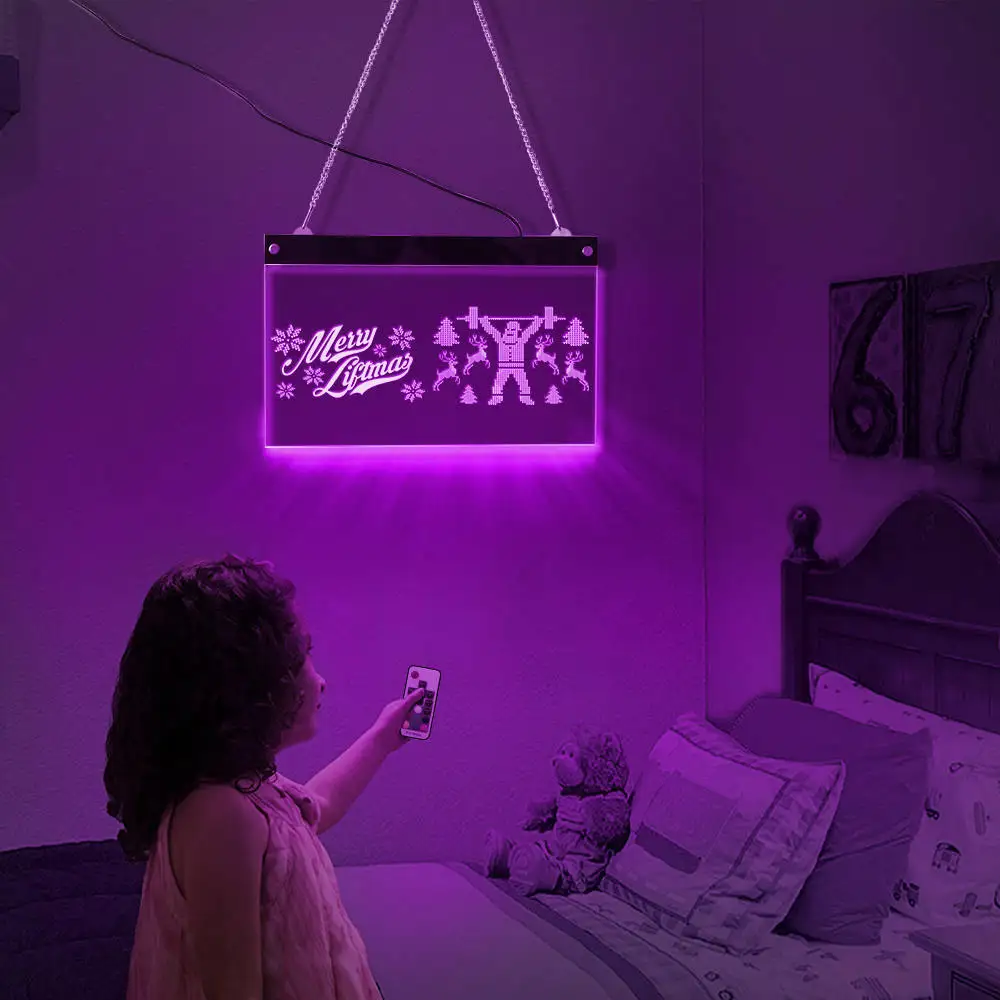 Электрический светодиодный неоновый знак Merry Liftmas рождественский подарок для