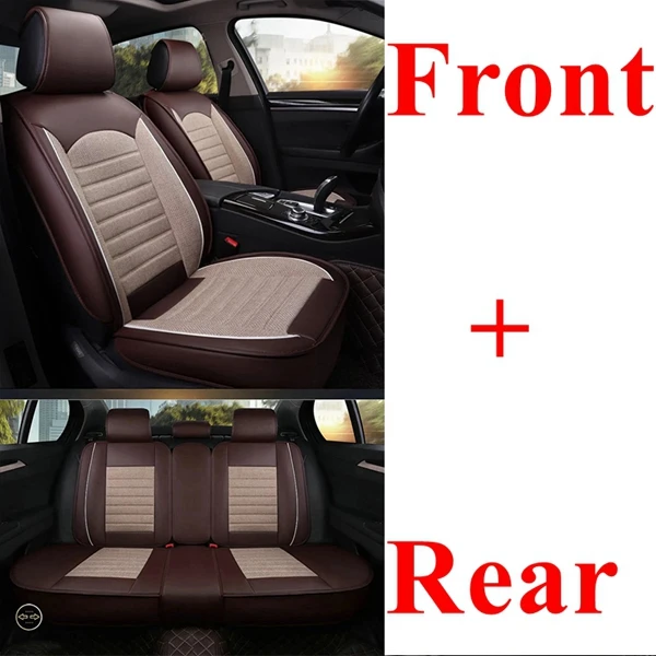 coffee beigestandard Передняя+ задняя крышка автомобильного сиденья для Volkswagen Passat b5 b6 b7 b8 golf 4 golf 5 golf 6 golf 7 tiguan Polo tiguan touareg Dacia duster - Название цвета: coffee beigestandard