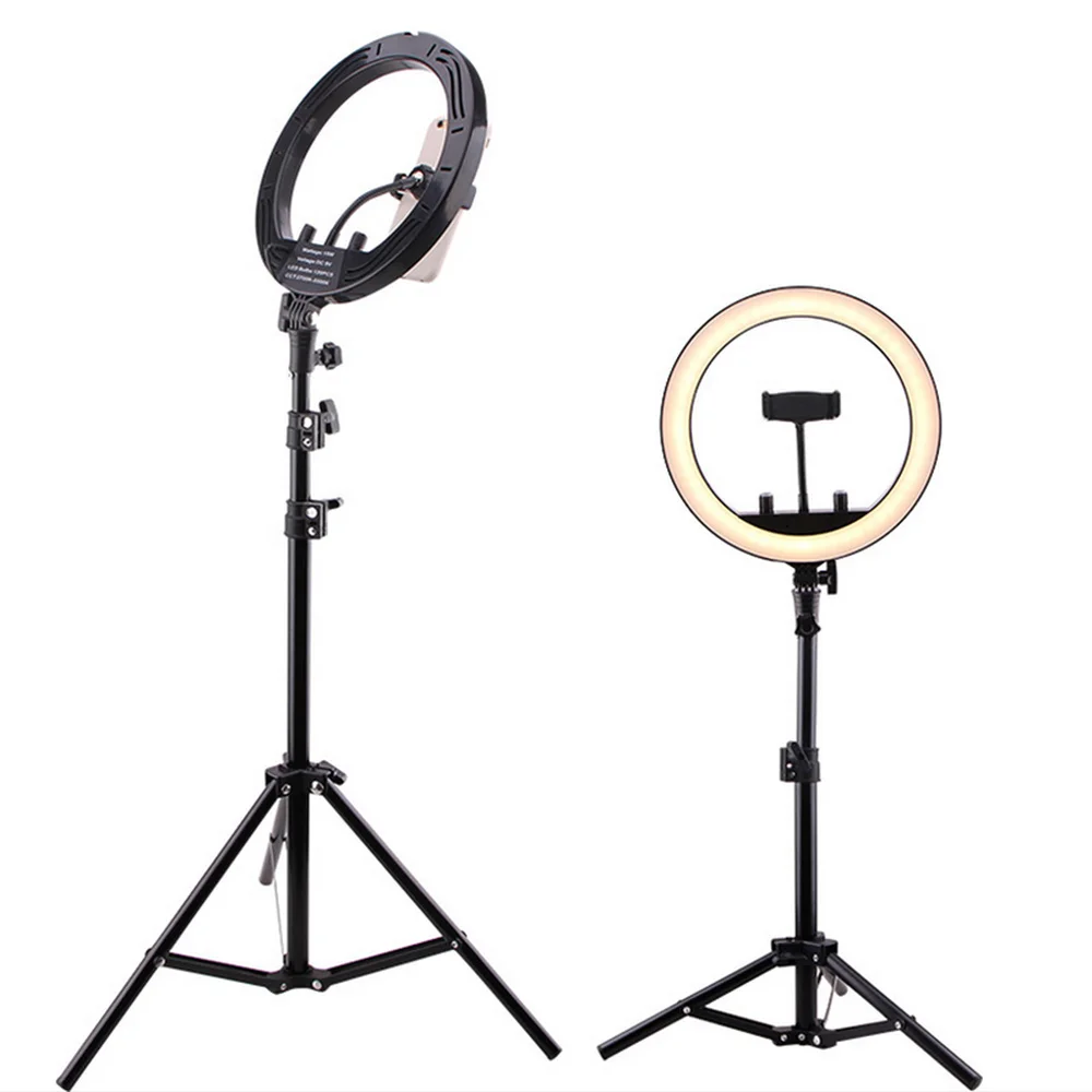 Кольцевой светодиодный светильник для фотосъемки лампа 26 см с дистанционным