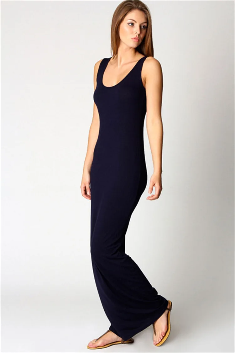 

Pure color sexy ladies vest dress fashionable dress
