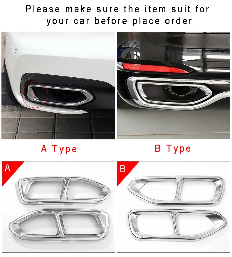 Выхлопная труба для BMW 7 серии G11 G12 730 740 750li 760li 2016 2017 2018 2019 2020 нержавеющая