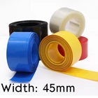 Изолированный чехол для аккумулятора Lipo, ширина 45 мм (диаметр 28 мм), термоусадочная трубка из ПВХ, плоская упаковка, красочные цвета