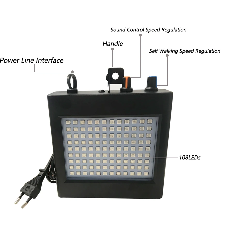 180 светодиодов стробоскоп светильник портативный 35 Вт Rgb пульт ДУ со звуковым