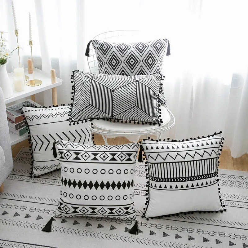 

Velvet Cushion Cover Bohemian Tassel Pillowcase Decor Sofa Throw Pillows Decorative Pillow case 45*45cm Bed Pillows
