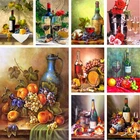 Высококачественная алмазная живопись, красное вино, шампанское, бочка, бокал, разнообразное искусство