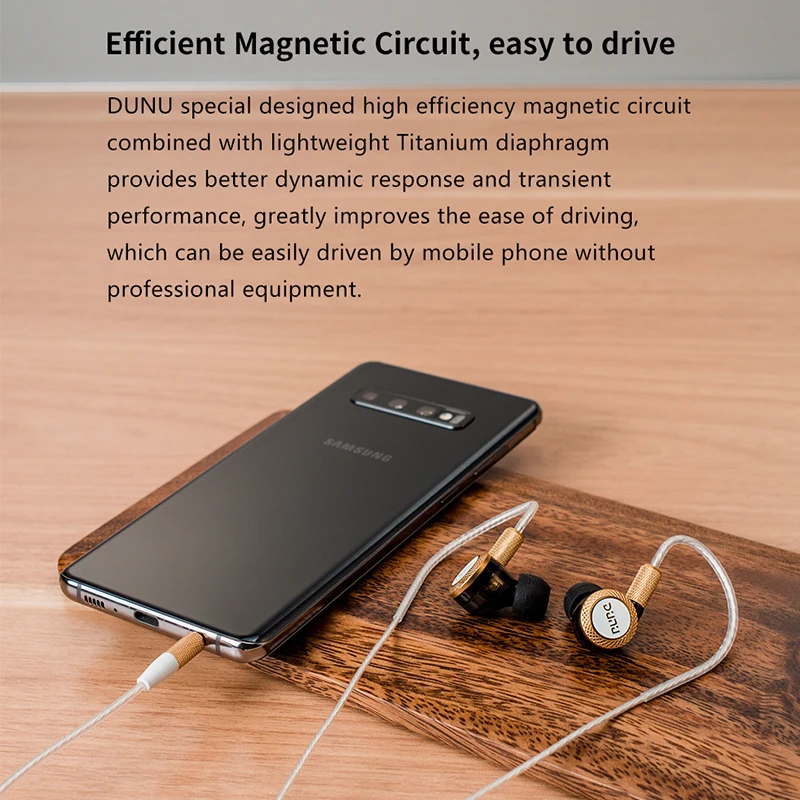 Внутриканальные наушники DUNU DM380 с тройной титановой диафрагмой Hi-Fi активный