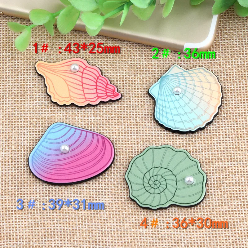 10 шт./лот раковины плоских задней смолы акриловых кабошон DIY телефона украшения