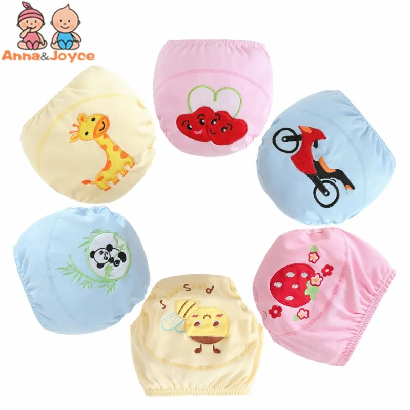 30pcs/Lot Cotton Baby Training Pants  Diapers Children Underwear/Reusable  Nappies 90/100