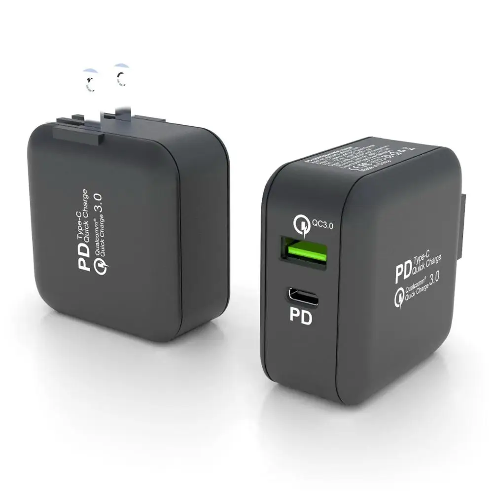 63 Вт Зарядное устройство для путешествий Quick Charge 4 0 3 Type C PD USB зарядное с QC