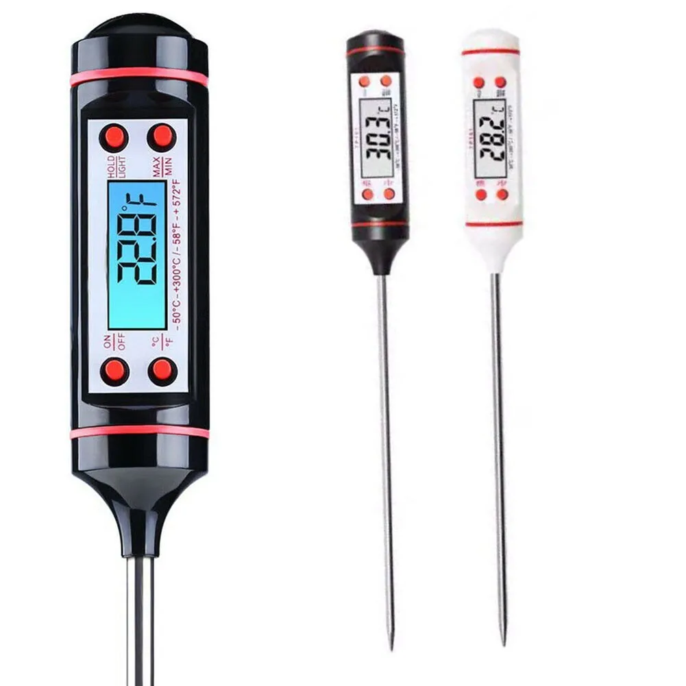 

Kitchen Digital Food Thermometer Household Cooking Thermometer Portable Cooking BBQ Probe Water Milk Oil Food Thermometer