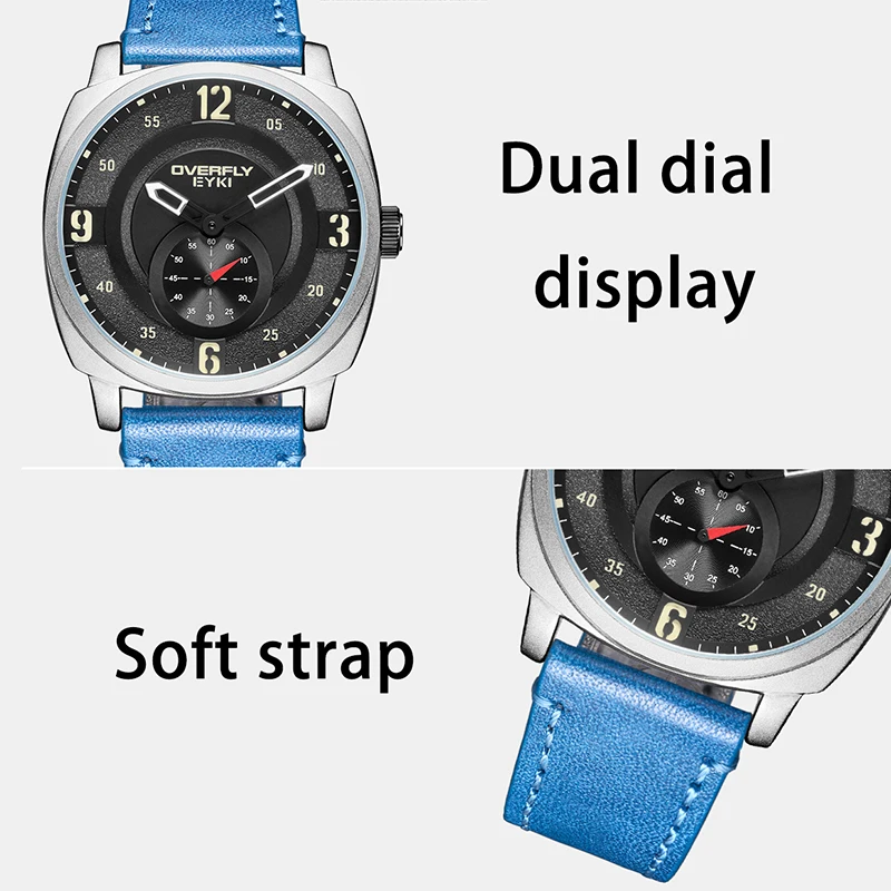 Часы наручные EYKI мужские кварцевые модные водонепроницаемые спортивные