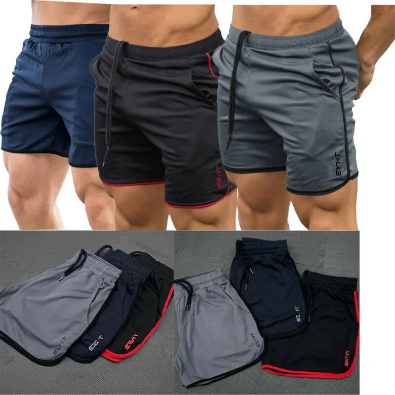 Men Running Shorts Summer Sports Jogging Fitness Quick Dry Male Gym Sport Gyms Short Pants | Спорт и развлечения