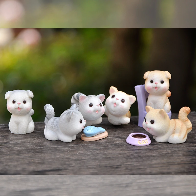 Миниатюры BAIUFOR игрушечный Кот с рыбкой аксессуары для террариума волшебные