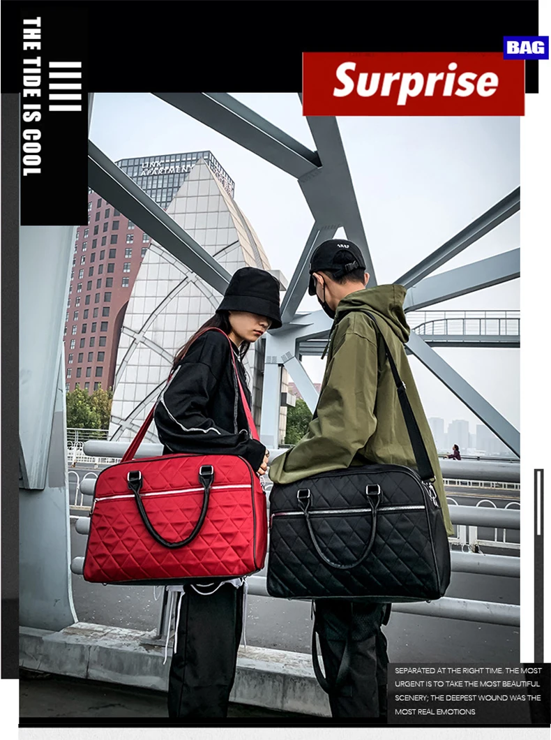 Спортивная сумка с красной ромбовидной решеткой для женщин и мужчин, фитнес-сумки через плечо, дорожная сумка, тренировочная сумка Gymtas Sac De Sporttas, новинка XA272D
