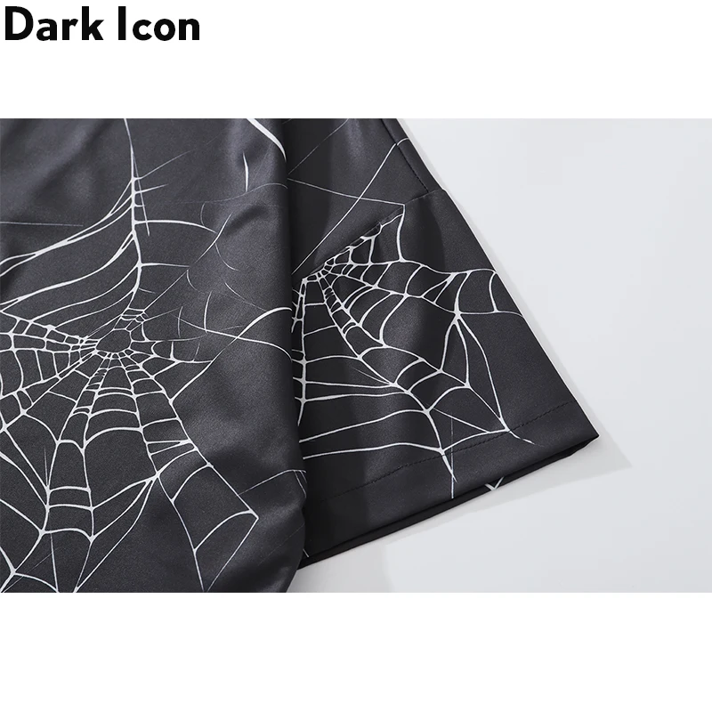 Dark Icon Spider Printed Street Shirts Men Summer Loose Men's Shirt Streetwear for Man | Мужская одежда