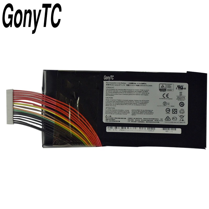 Аккумулятор GONYTC для ноутбука MSI GT62 GT62VR GT80 GT80S GT73 GT83 GT73VR GT83VR 6RE 026CN 2QE 035CN 14 4 В 5225