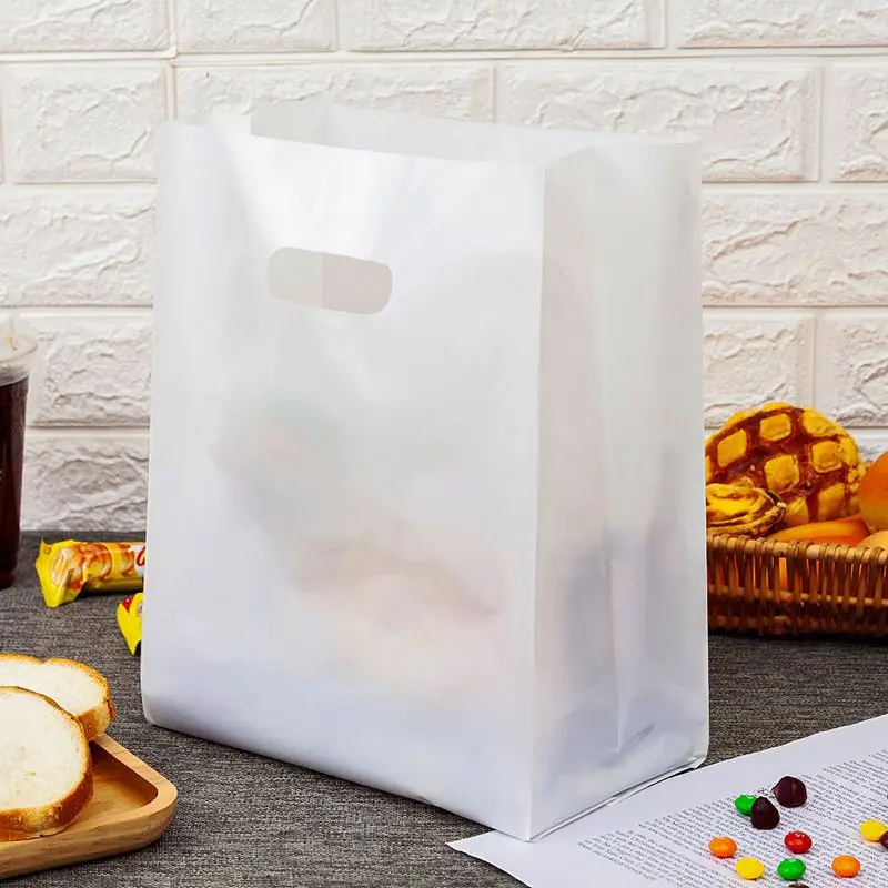 

50 шт. толстые пластиковые пакеты 20x30x10 см, однотонные Упаковочные пакеты для ювелирных изделий, пластиковые подарочные пакеты для покупок с ручками, упаковочные пакеты