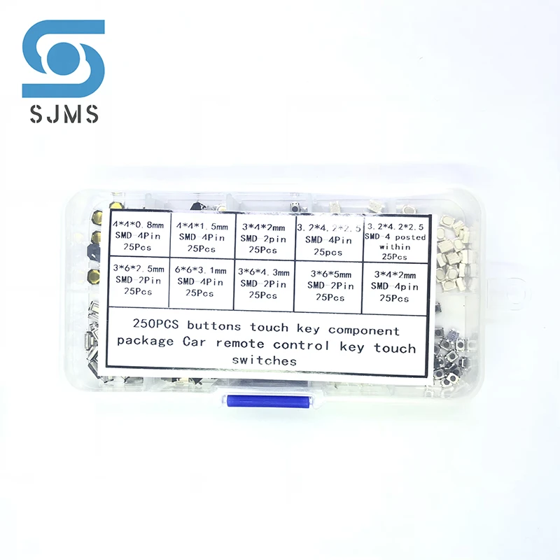10 typ Tactile Push Button Touch Micro Schalter Tasten Schlüssel Komponente Paket Auto Fernbedienung Schlüssel Schalter 4*4*0,8 1,5 3*6*5 – Detail 4