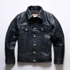 YR! Куртка из конской шкуры в японском классическом стиле, 557, модная, качественная, приталенная, из натуральной кожи