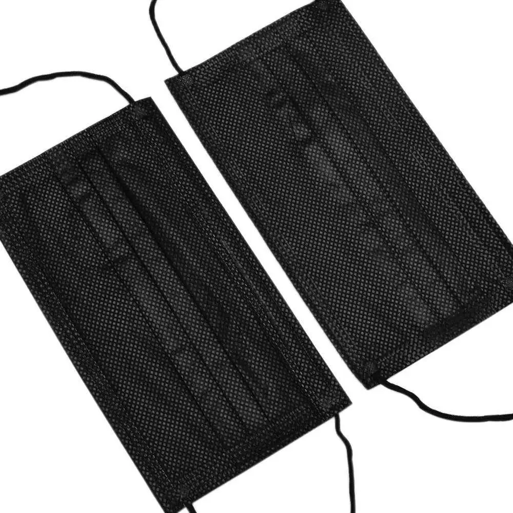 Одноразовая маска для лица взрослых черная Синяя Маска негра 100 200 50/100/200/500/600 шт. |