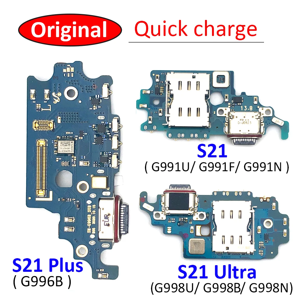 Оригинальный USB-разъем для зарядки док-станции, гибкий кабель для Samsung S21 Plus Ultra G991U G991B G996B G998B G998U S20 Fe Ultra