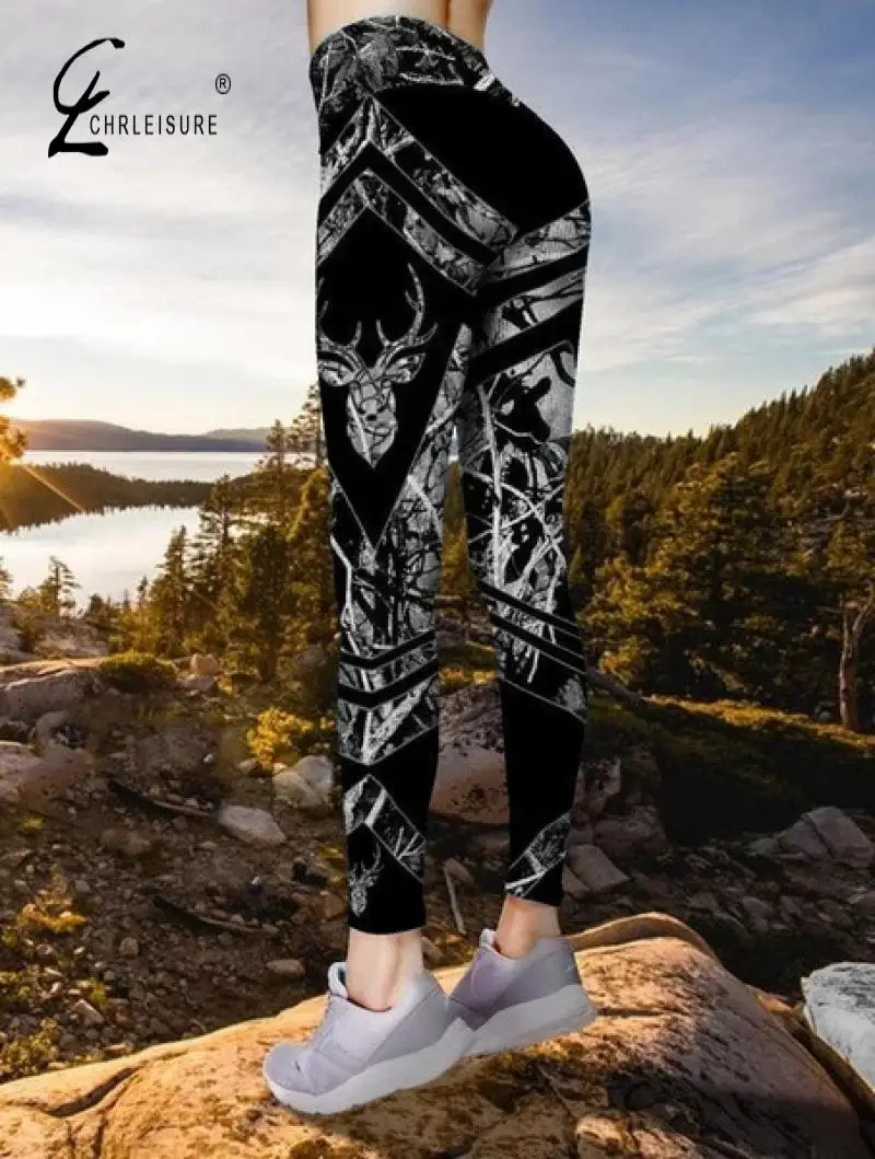 

CHRLEISURE Chrleisuregreen Leggings Women High Waist Comfortable Cartoons 3D Digital Printing Female Workout Trousers For Female