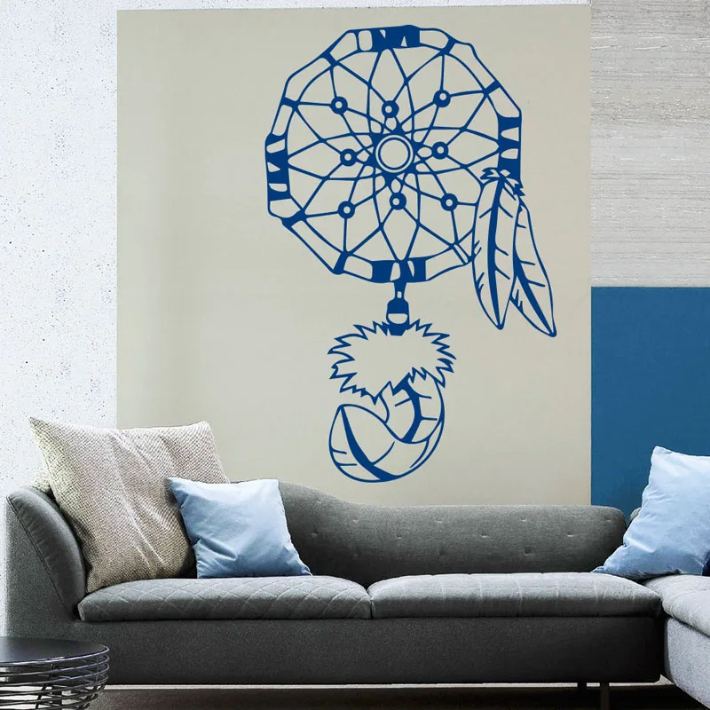 Индийские амулеты Om Знак дизайн наклейки на стену перья клейкие художественные