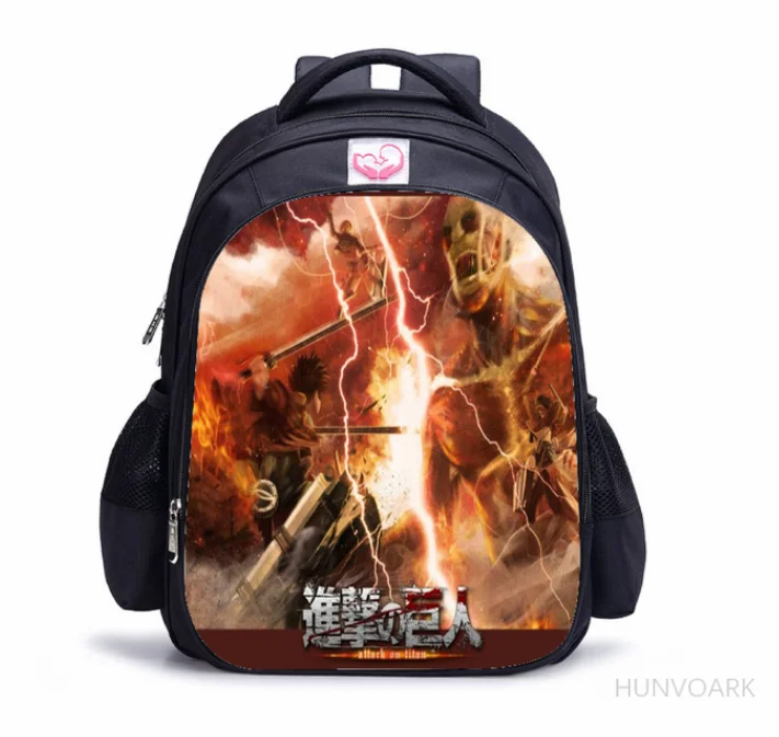 Обувь для косплея по аниме атака на Титанов Детский рюкзак с рисунком из школьные