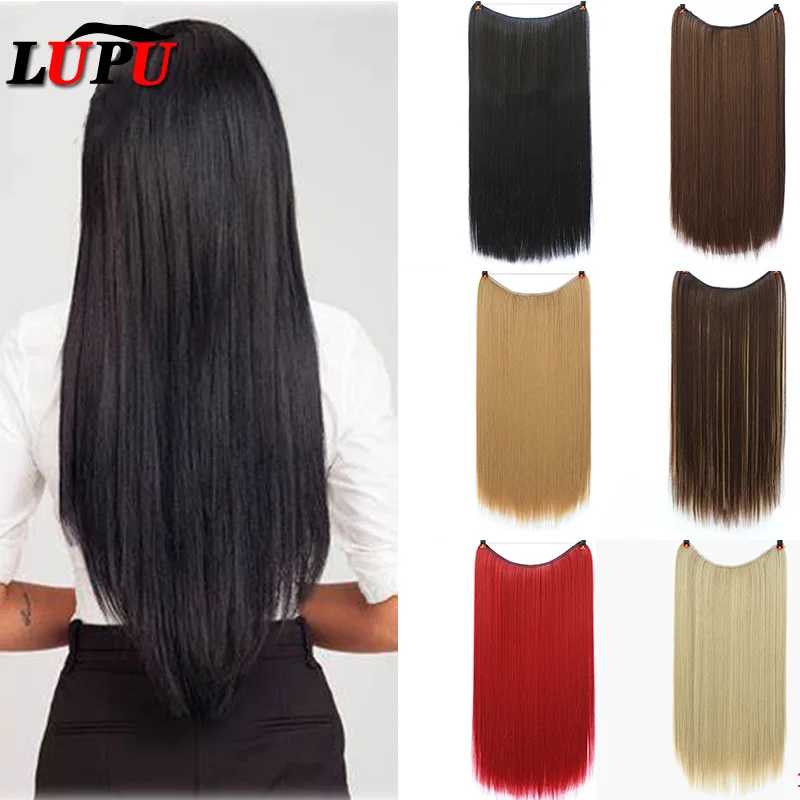 Шиньоны из синтетического волокна 24 дюйма|Синтетический цельный на клипсе| |