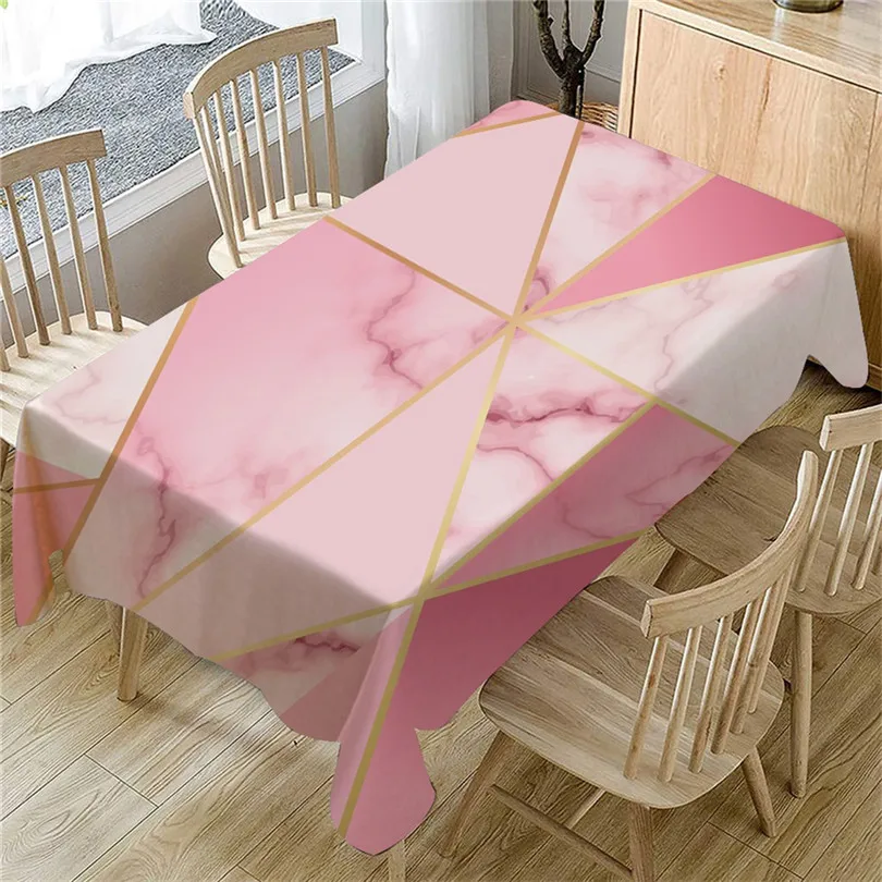 Скатерть с мраморным узором на День святого Валентина прямоугольное покрытие