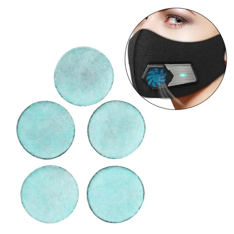 

Smart Electric Face Protector Shield Black - Anti Pollution Air Purifier Washable Reusable Activated Carbon Filter