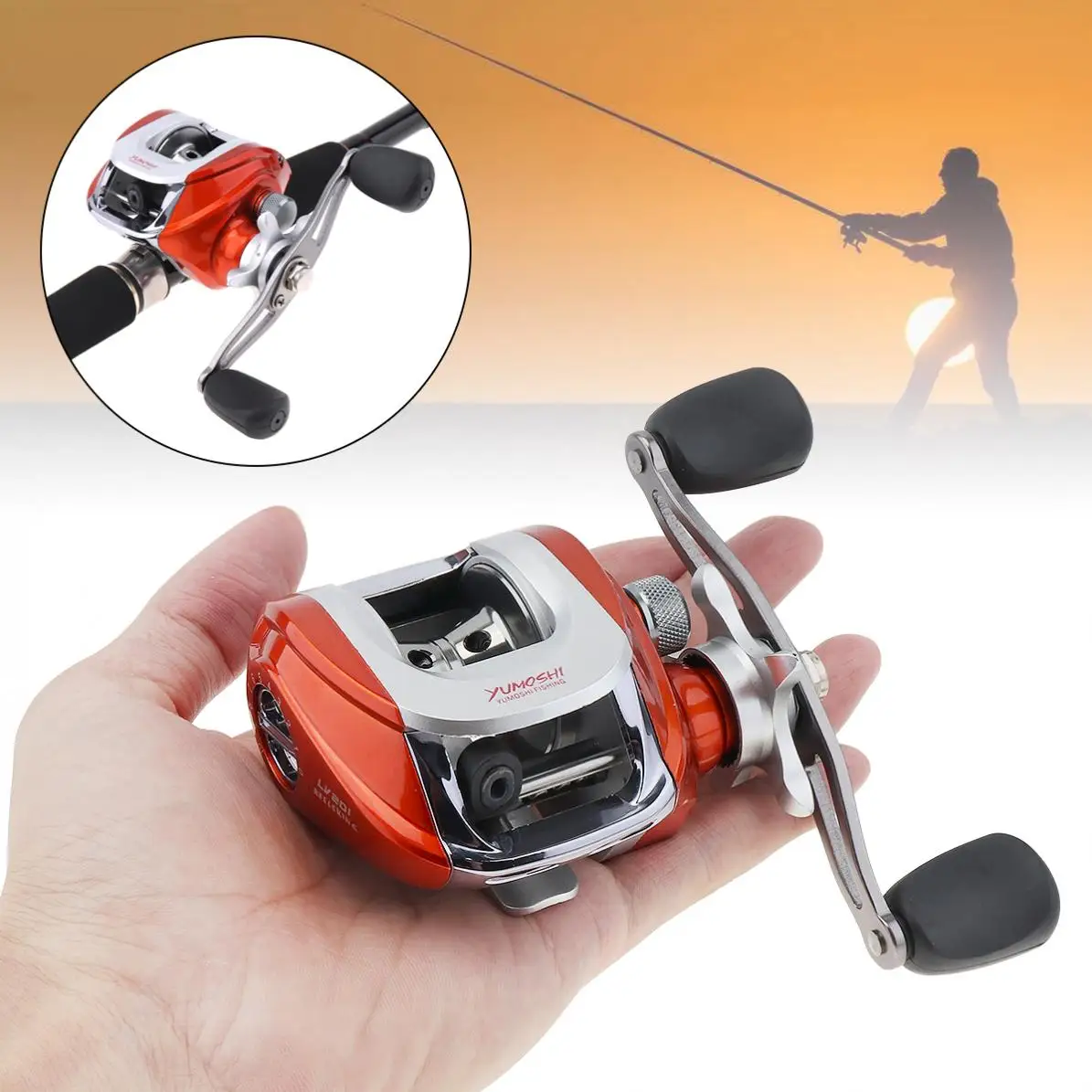 

12+1BB 6.3:1 Gear Ratio Stainless Steel Fishing Baitcasting Reel Max Drag 5KG/11LB with Magnetic Brake Right Left Hand Optional