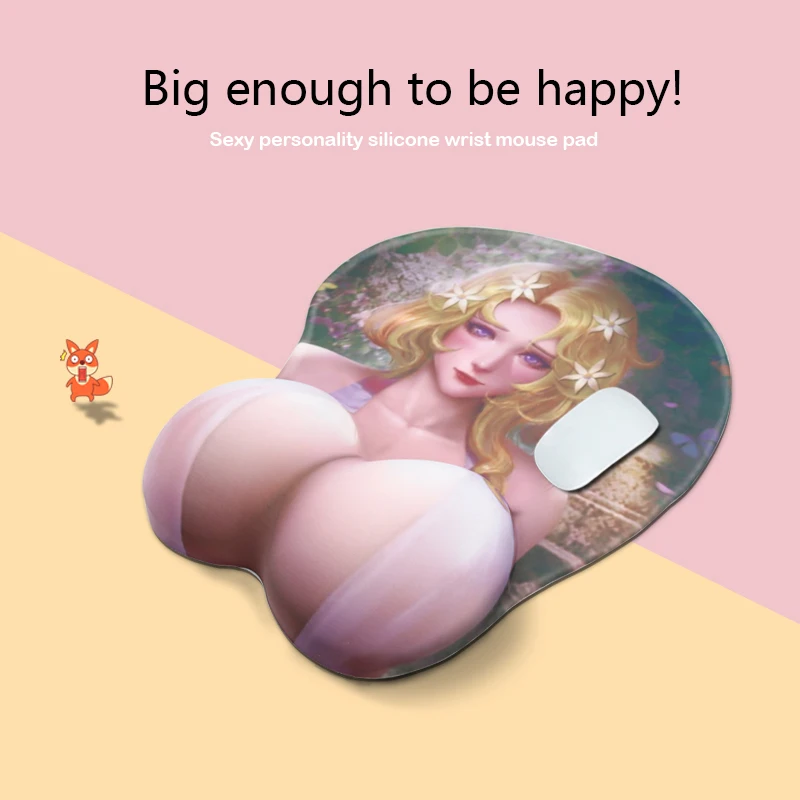 

Привлекательный мягкий силиконовый коврик для мыши в виде бедер для груди, ПК, геймера, аниме, игровой коврик для мыши с поддержкой запястья,...
