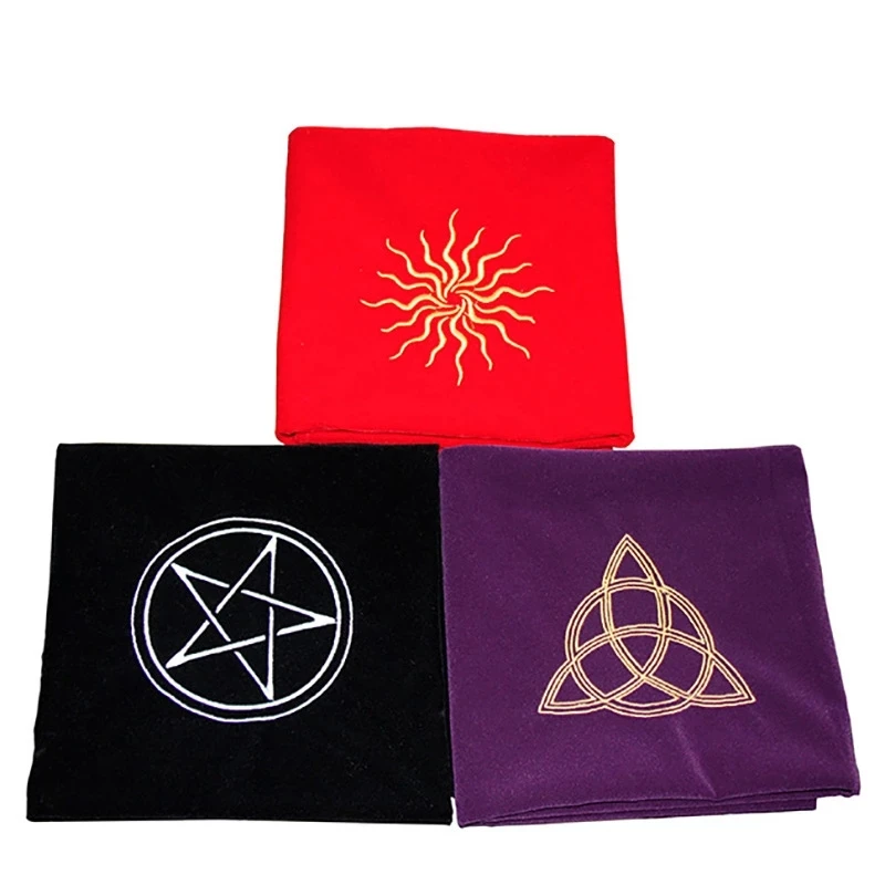 

80*80cm Board Game Accessories Thickening Sunlight Tarot Tablecloth High Quality Velvet Tarot Around Gift
