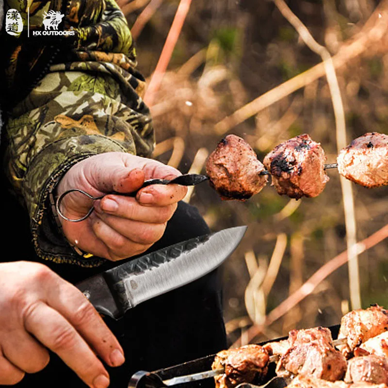 HX наружный кованый нож из углеродистой стали для кемпинга кухонные ножи с