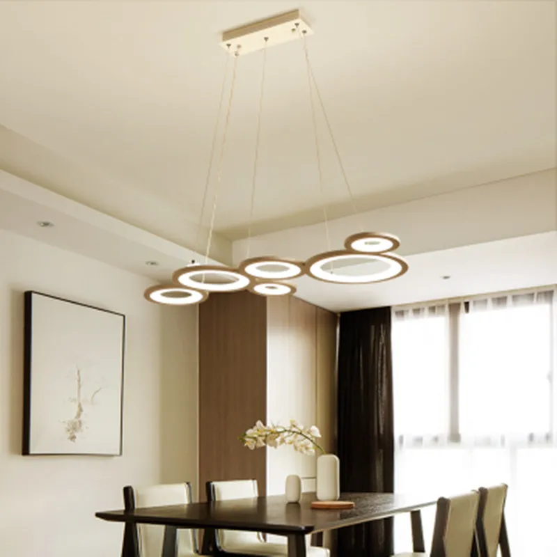 

2018 Modern LED pendant lights Kitchen Acrylic+Metal suspension hanging ceiling lamp for dinning room lamparas colgantes